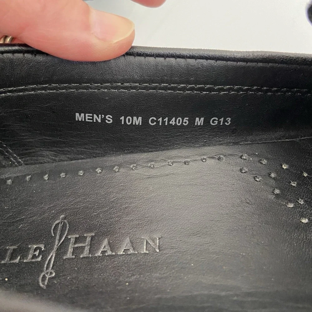 Cole Haan Loafers Men's Size 10M Black Leather Slip On Shoes C12405‎ EUC